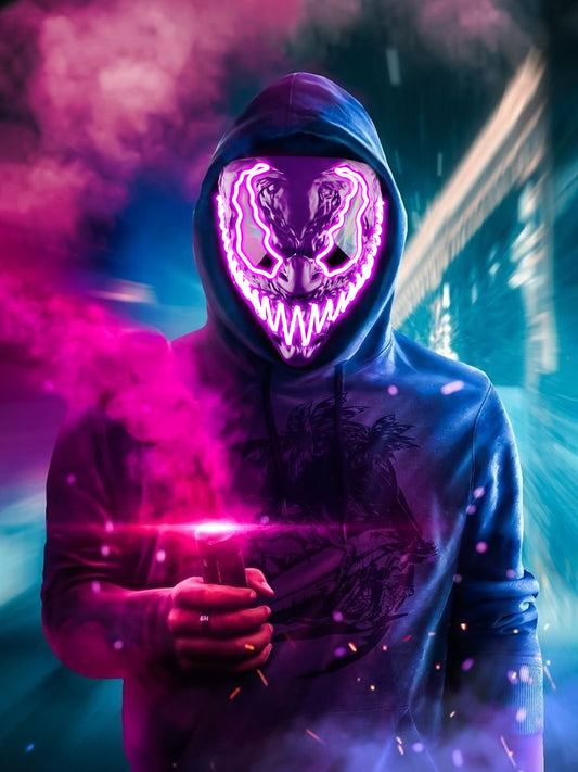 Venobat Mask for Halloween 2022 Purple